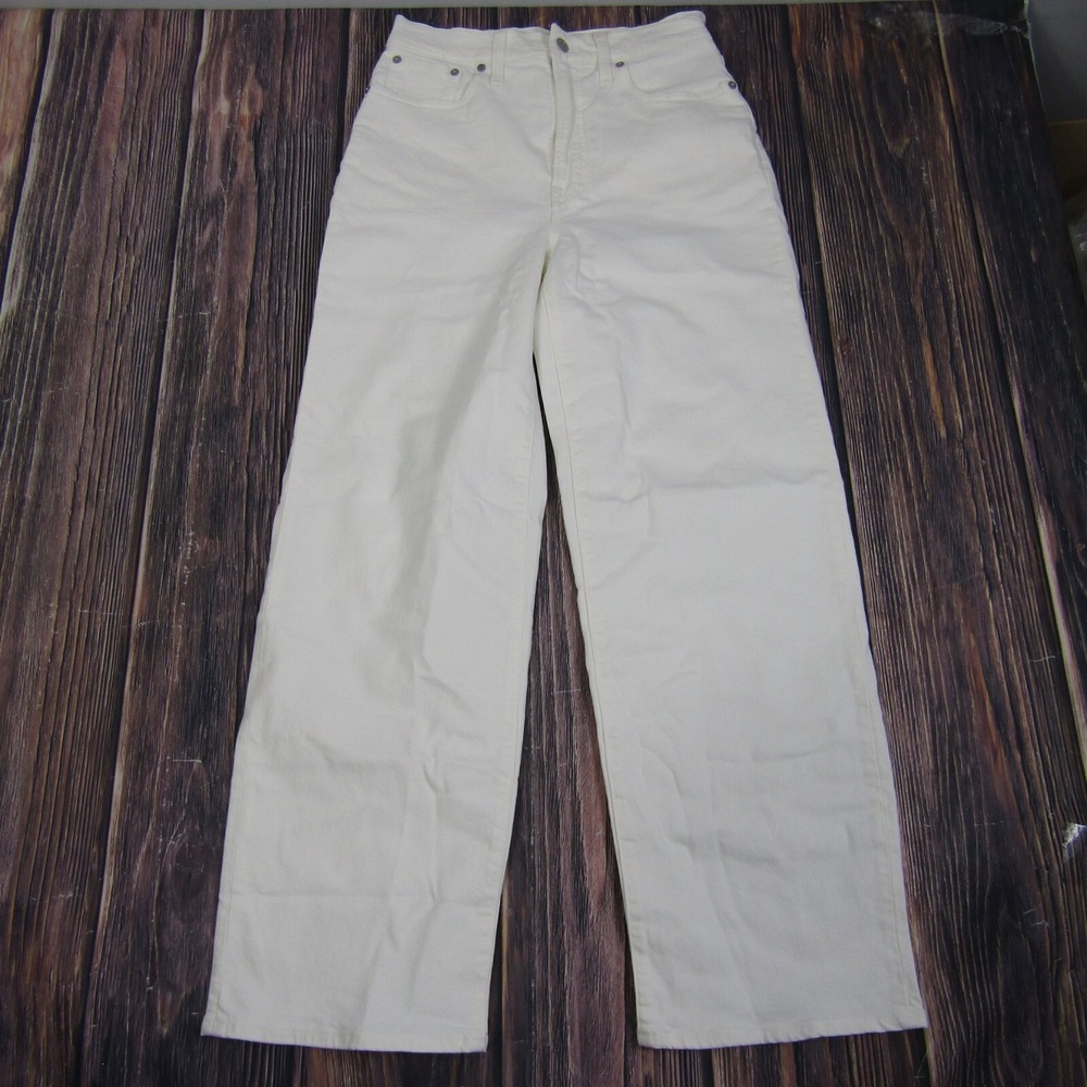 Madewell Womens Tall T28 Perfect Vintage Wide Leg Crop Jeans High Waist Fitted - Picture 4 of 9
